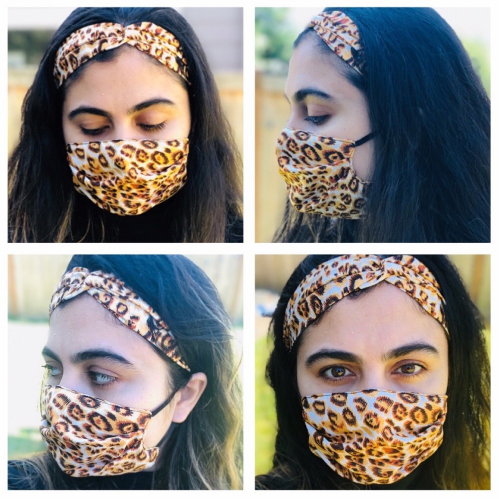 Set of handmade mask & headband